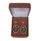 Turquoise And Gold Coloured Clip On Earrings(2)