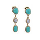 Turquoise Blue Drop Clip On Earrings