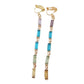 Turquoise Green Crystal Clip on Earrings