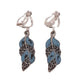 Turquoise Leaf Small Clip On Earrings