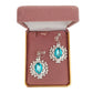 Turquoise Diamante Clip On Earrings(2)