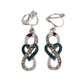 Turquoise Heart Clip On Earrings