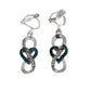Turquoise Heart Clip On Earrings
