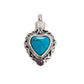 Turquoise Heart Cremation Ashes Locket