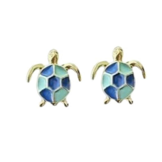 Turtle Stud Childrens Clip On Earrings