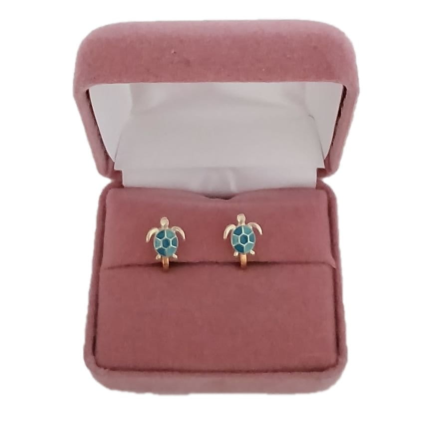 Turtle Stud Childrens Clip On Earrings(2)
