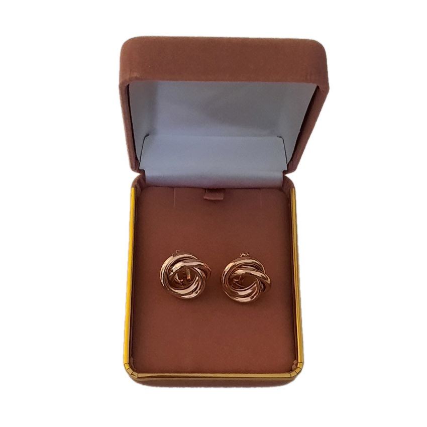 Twist Rose Gold Clip On Earrings(2)