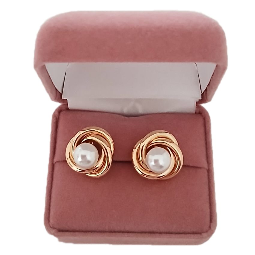 Twist Rose Gold Clip On Earrings(2)