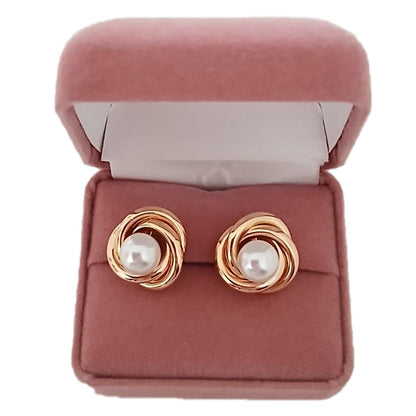 Twist Rose Gold Clip On Earrings(2)