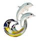 Two Dolphins Swimming Brooch
