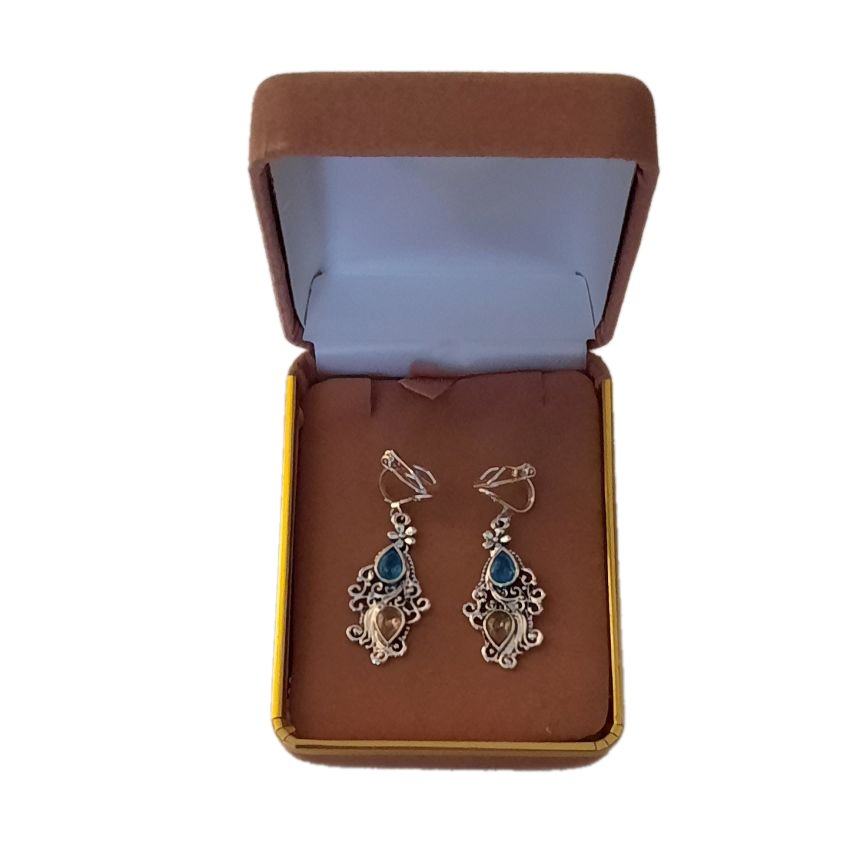 Two Stone Vintage Clip On Earrings(2)