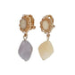 Two Colour Clip On Earrings