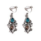 Two Stone Vintage Clip On Earrings