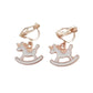 Unicorn Rocking Horse Clip On Earrings