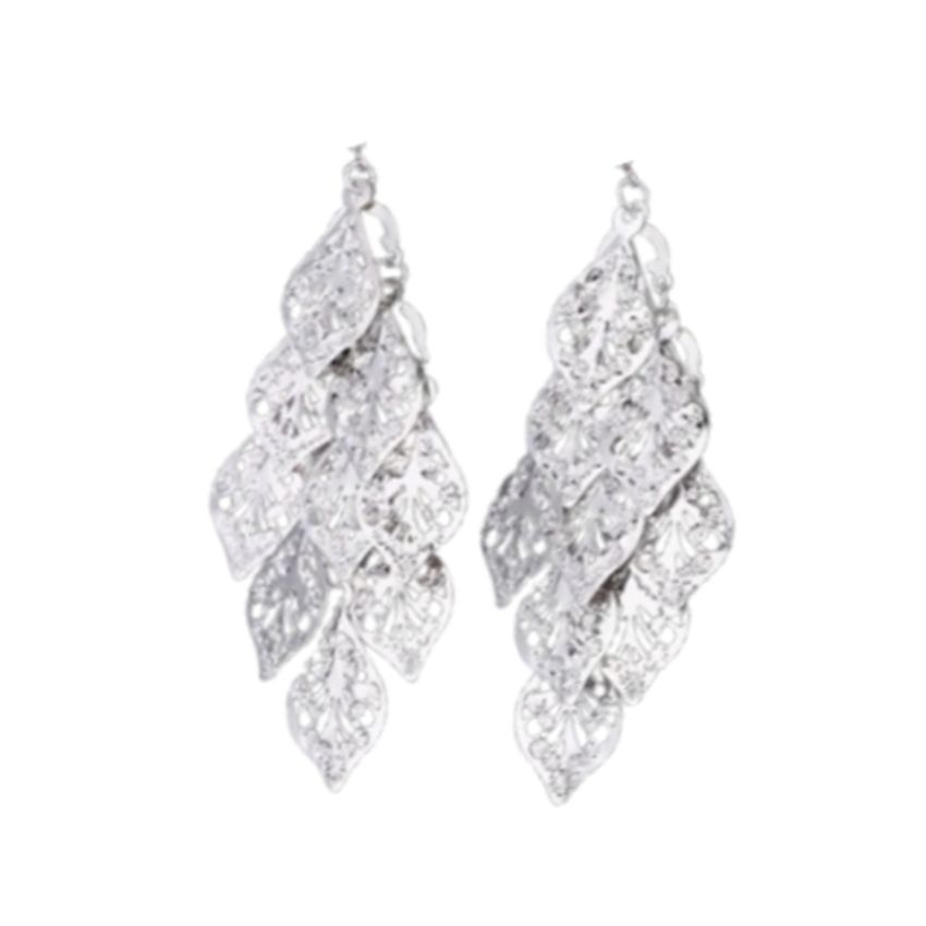 Very Long Drop Chandelier Clip On Earrings