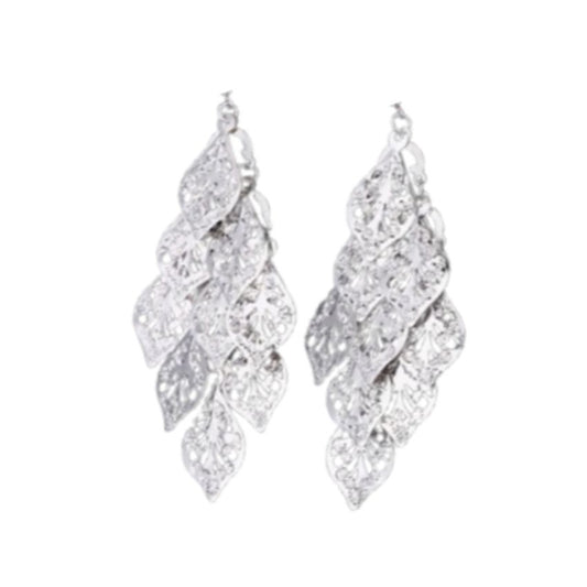 Very Long Drop Chandelier Clip On Earrings