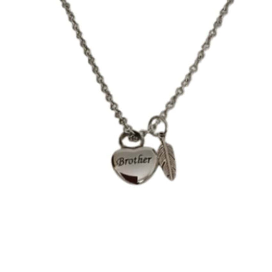 Very Small Brother Heart Cremation Pendant