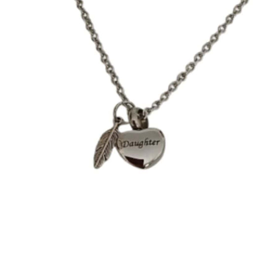 Very Small Daughter Heart Cremation Pendant