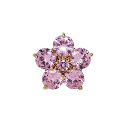 Very Small Pink Flower Brooch