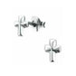 Very Small Square Cut Sterling Silver Cross Earrings