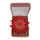 Very Large Red Cubic Zirconia Flower Brooch(2)