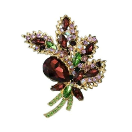 Very Large Rhinestone Ladies Brooch