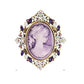 Vintage Crystal Set Traditional Cameo Brooch