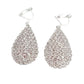 Vintage Design Diamante Clip On Earrings