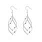 Wavy Silver Dangly Earrings