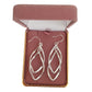 Wavy Silver Dangly Earrings