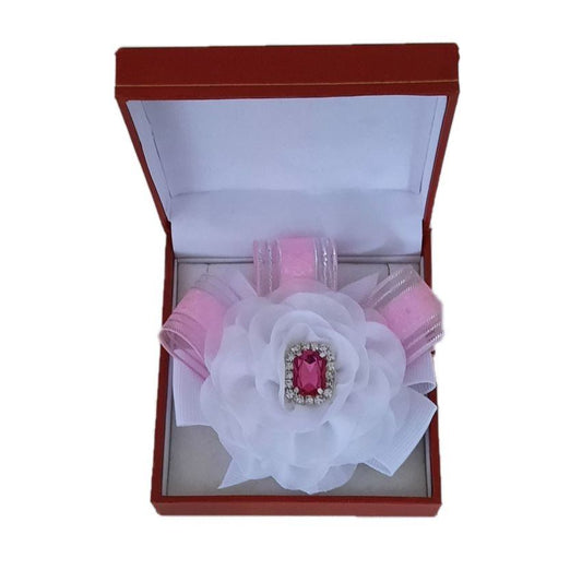 White And Pink Flower Wrist Corsage