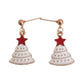 White Dangly Christmas Tree Earrings