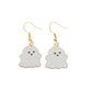 White Ghost Halloween Fashion Earrings