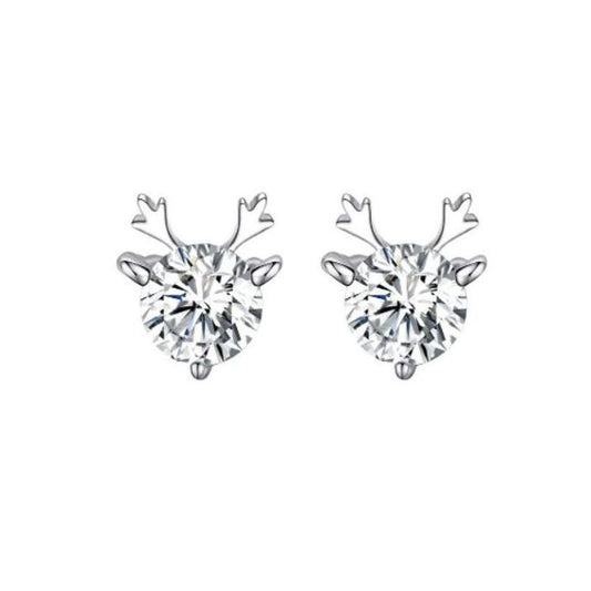 White Reindeer Fashion Jewellery  Earrings