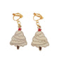 White Christmas Tree Clip On Earrings