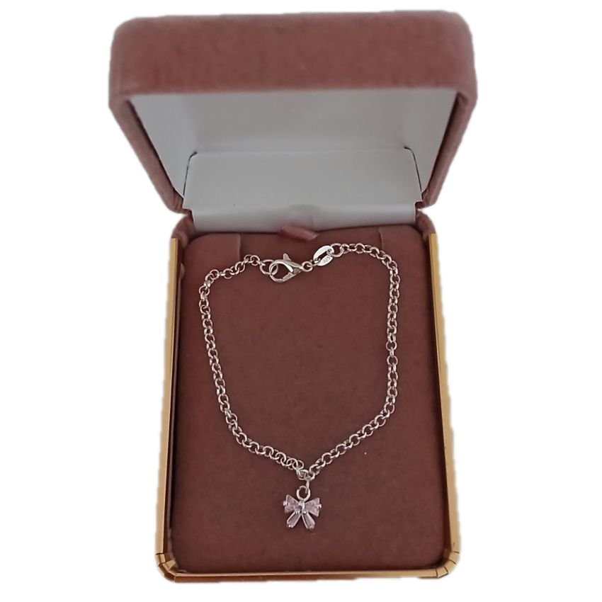 Young Childs Bow Sterling Silver Bracelet(2)