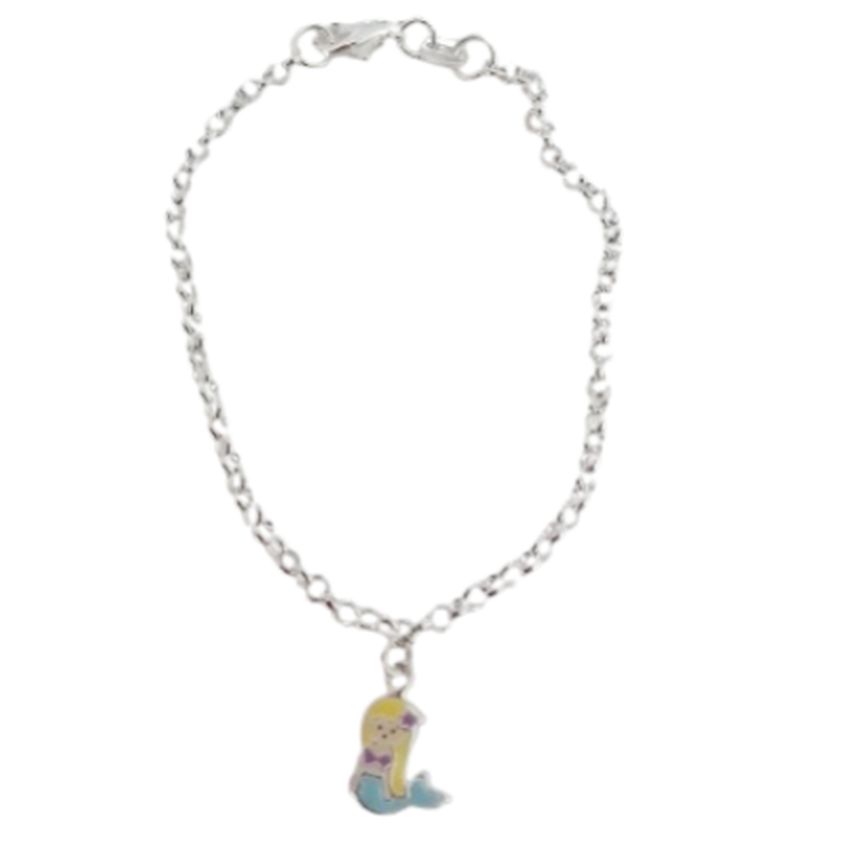 Young Childs Mermaid Sterling Silver Bracelet