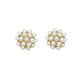 Pearl Cluster Clip On Earrings