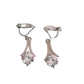 10mm Cubic Zirconia Drop Clip On Earrings