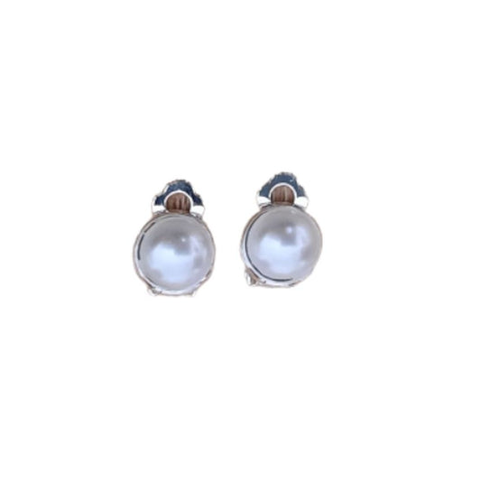 10mm Stud Pearl Clip On Earrings