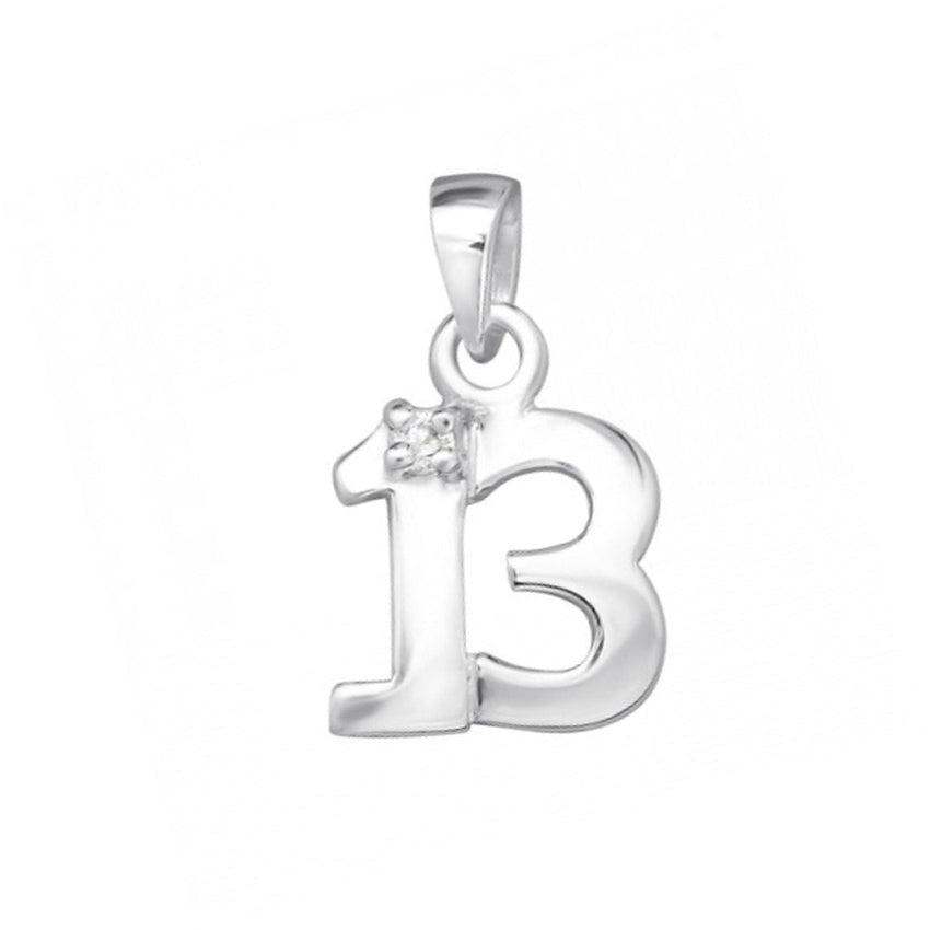 13th Birthday Sterling Silver Pendant