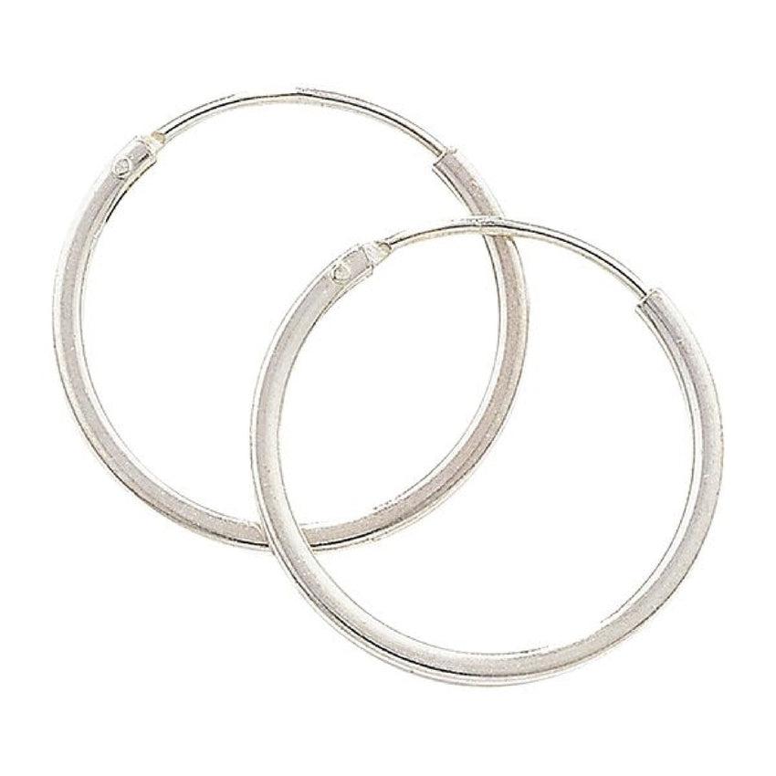 16mm Medium Size Sterling Silver Hoop Earrings