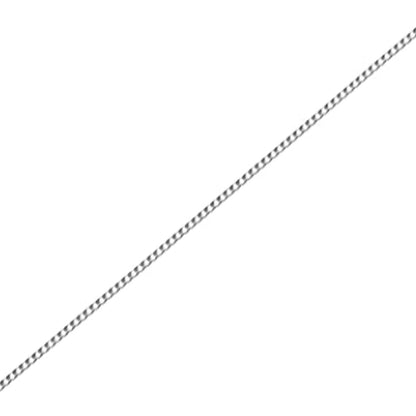 18 Inch Light Thin Sterling Silver Flat Curb Chain