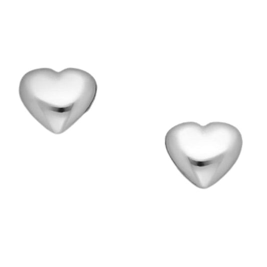 4mm Small Sterling Silver Heart Earrings