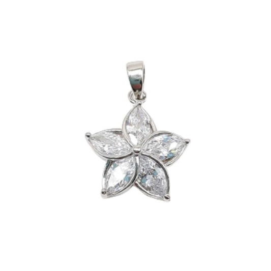 5 Stone Petal Cubic Zirconia Pendant