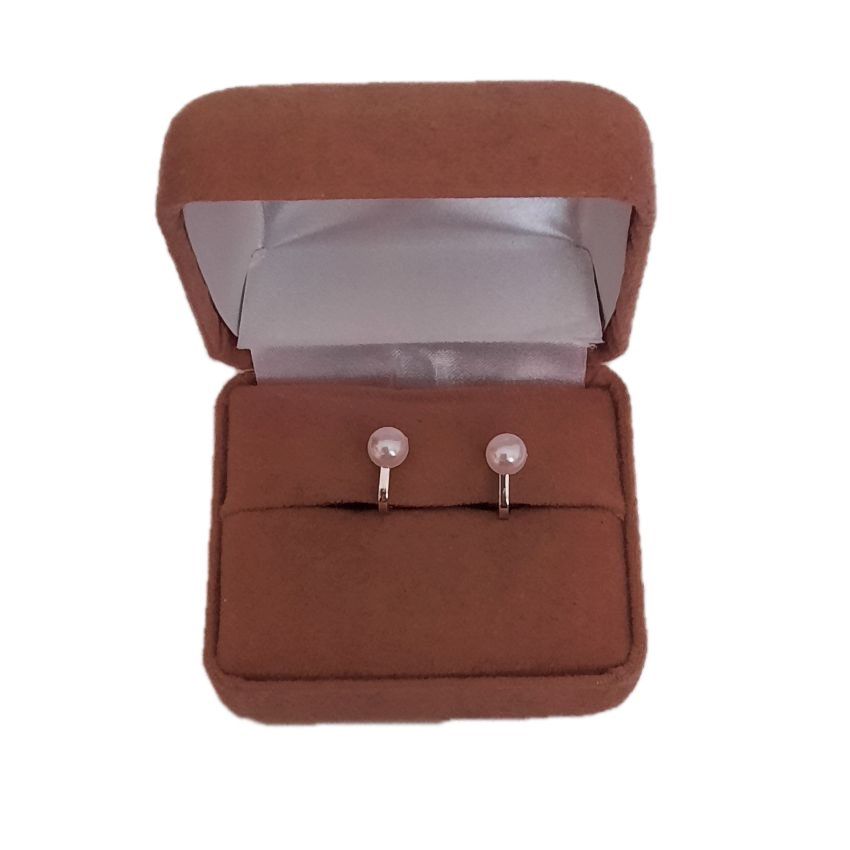 6mm Pearl Communion Clip On Earrings(2)