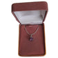 8mm Silver Purple Solitaire Stone Pendant