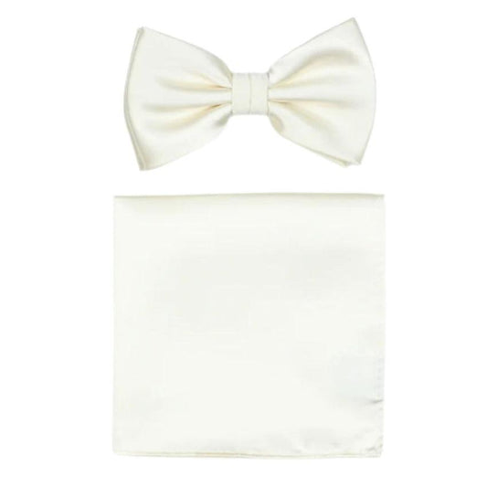 Adjustable Off White Coloured Bow Tie Set