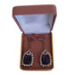 Amethyst Purple Stone With Diamante Edges Clip On Earrings