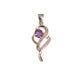 Amethyst Solitaire Centre Stone, Crossover Design Pendant